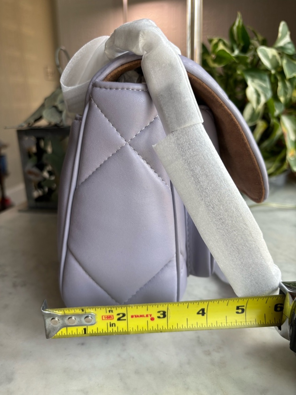 Coach Quilted Shoulder Bag in Lavender Purple with Silver Hardware - Picture 9 of 13